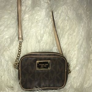 Michael Kors Monogrammed Cross Body Bag